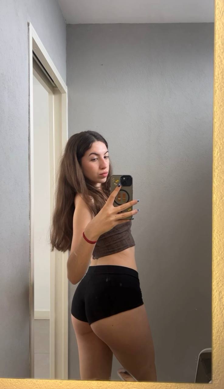 Amber in her underwear in Vientiane