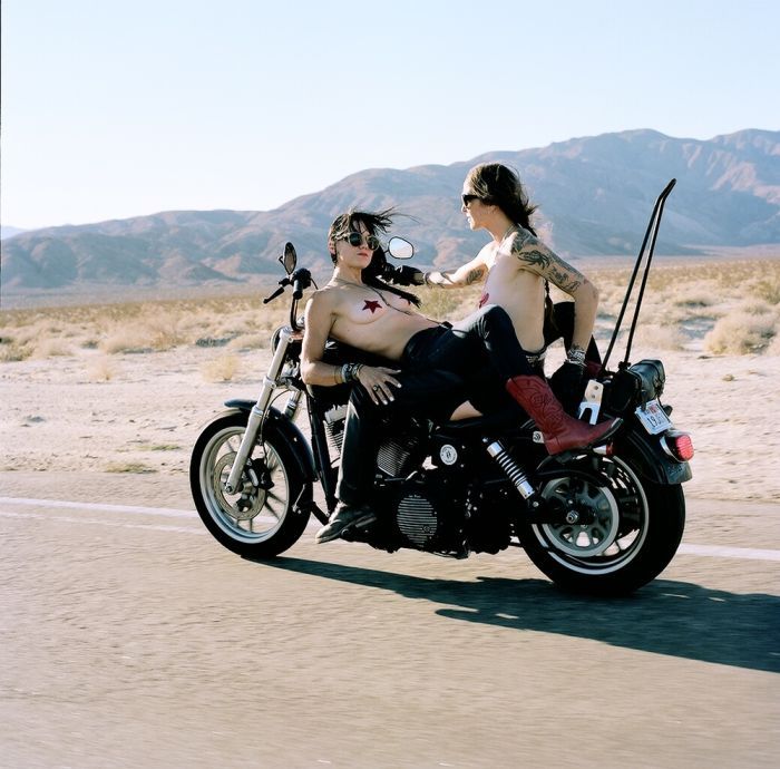 Girls on a motorcycle in Vientiane