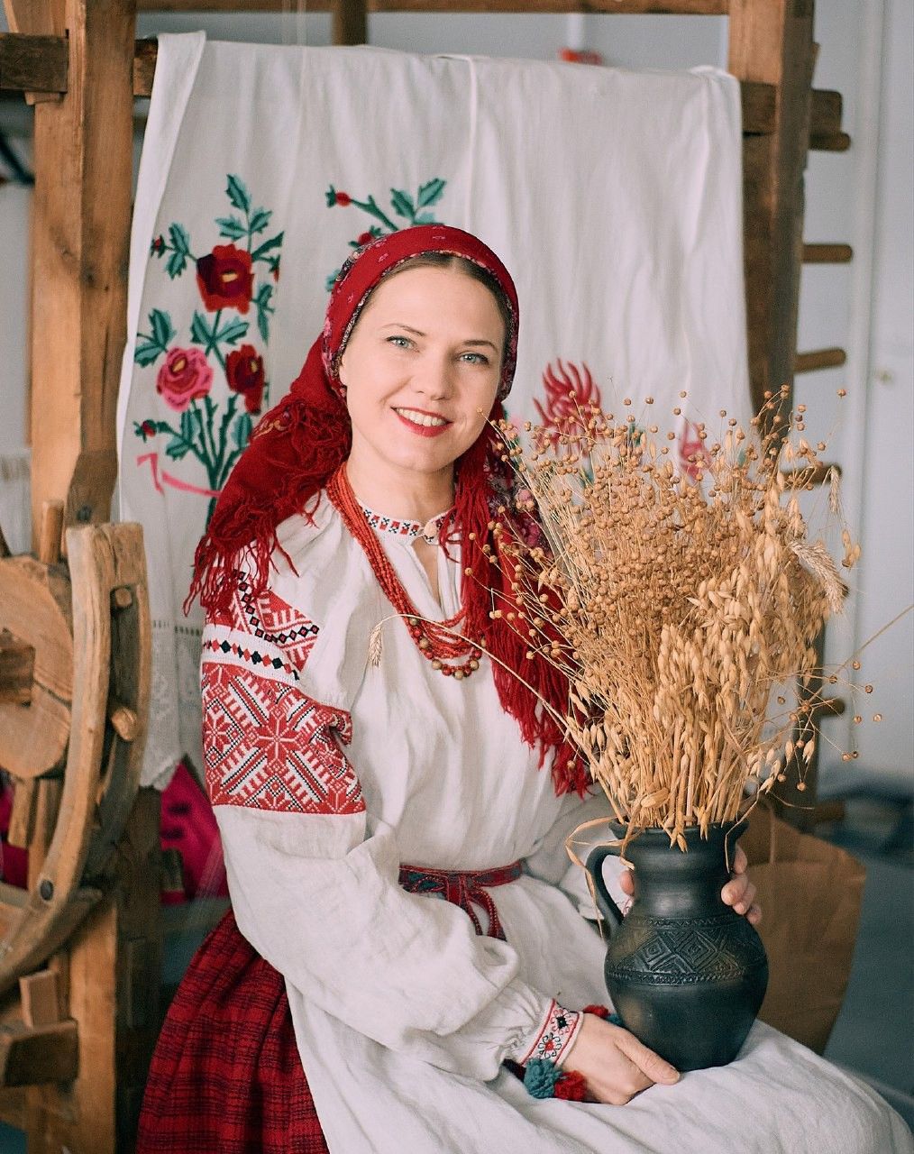 Women in Slavic costumes in Vientiane
