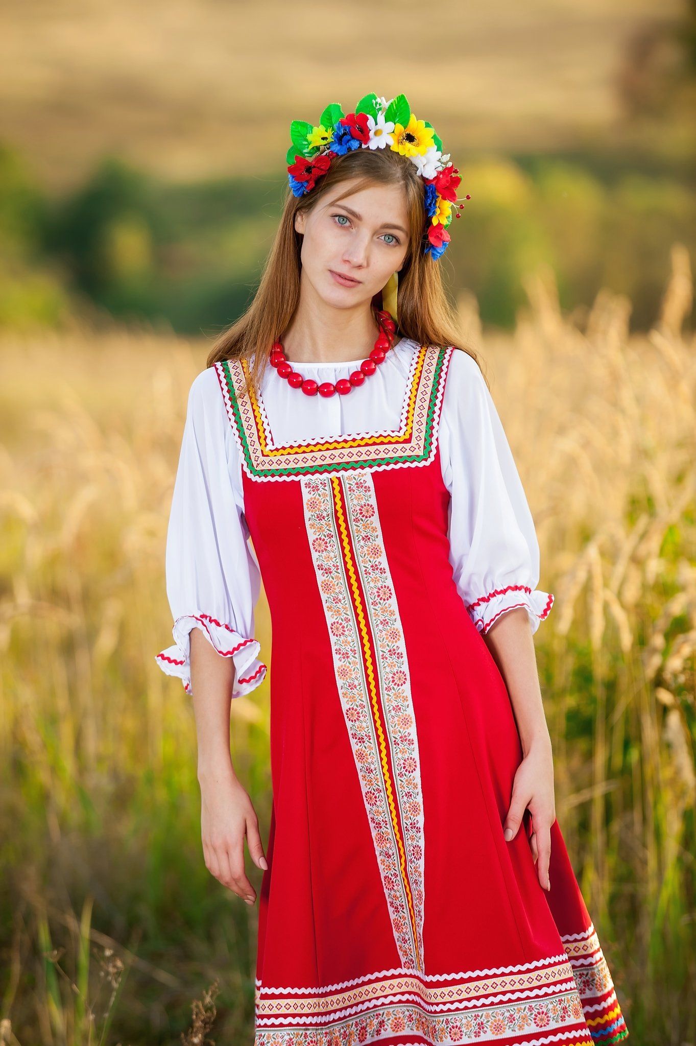 Women in Slavic costumes in Vientiane