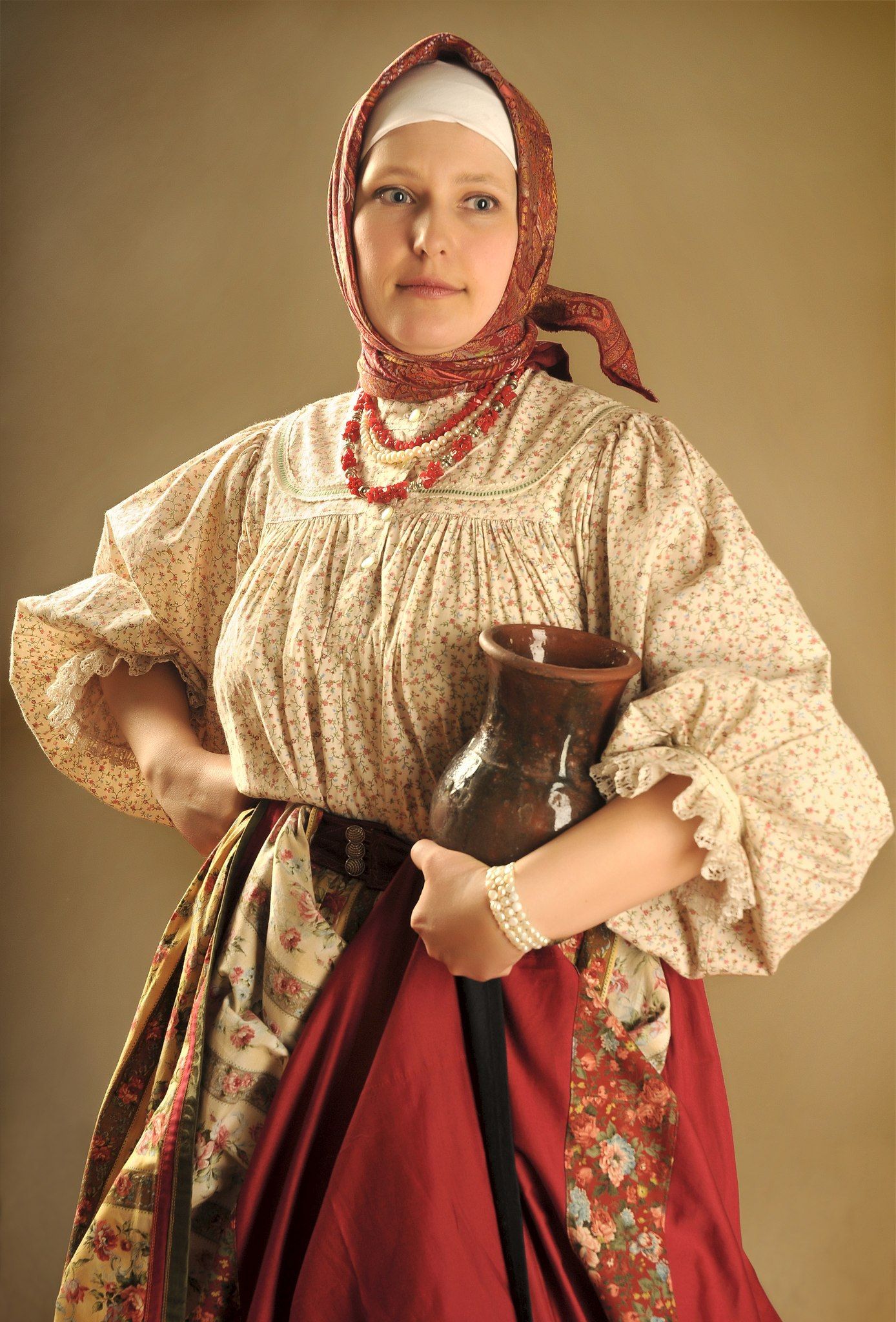 Girls in Slavic costumes in Vientiane