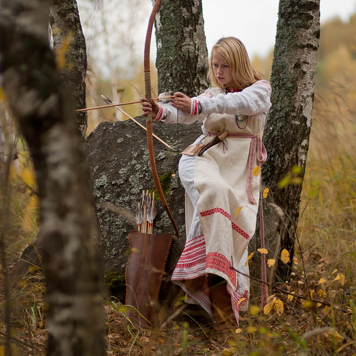 Sexy photo Girls in Slavic costumes in Vientiane