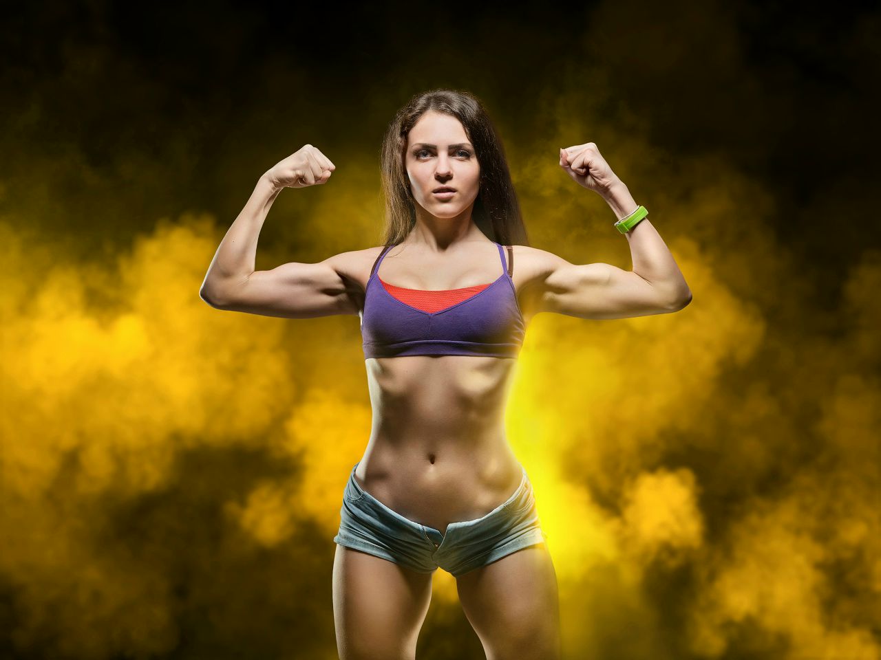 Athletic girls in Vientiane